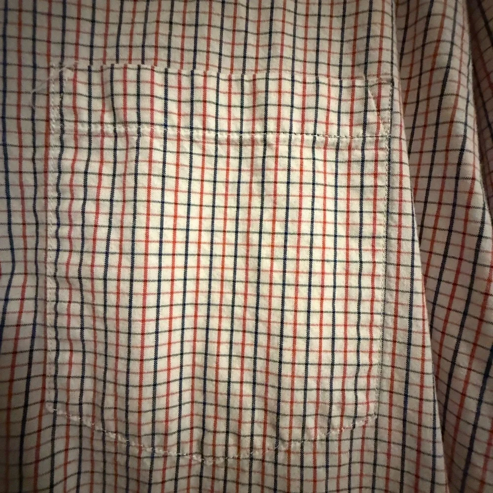 J. Crew Men's Casual Checkered Shirt - Blue Red and White